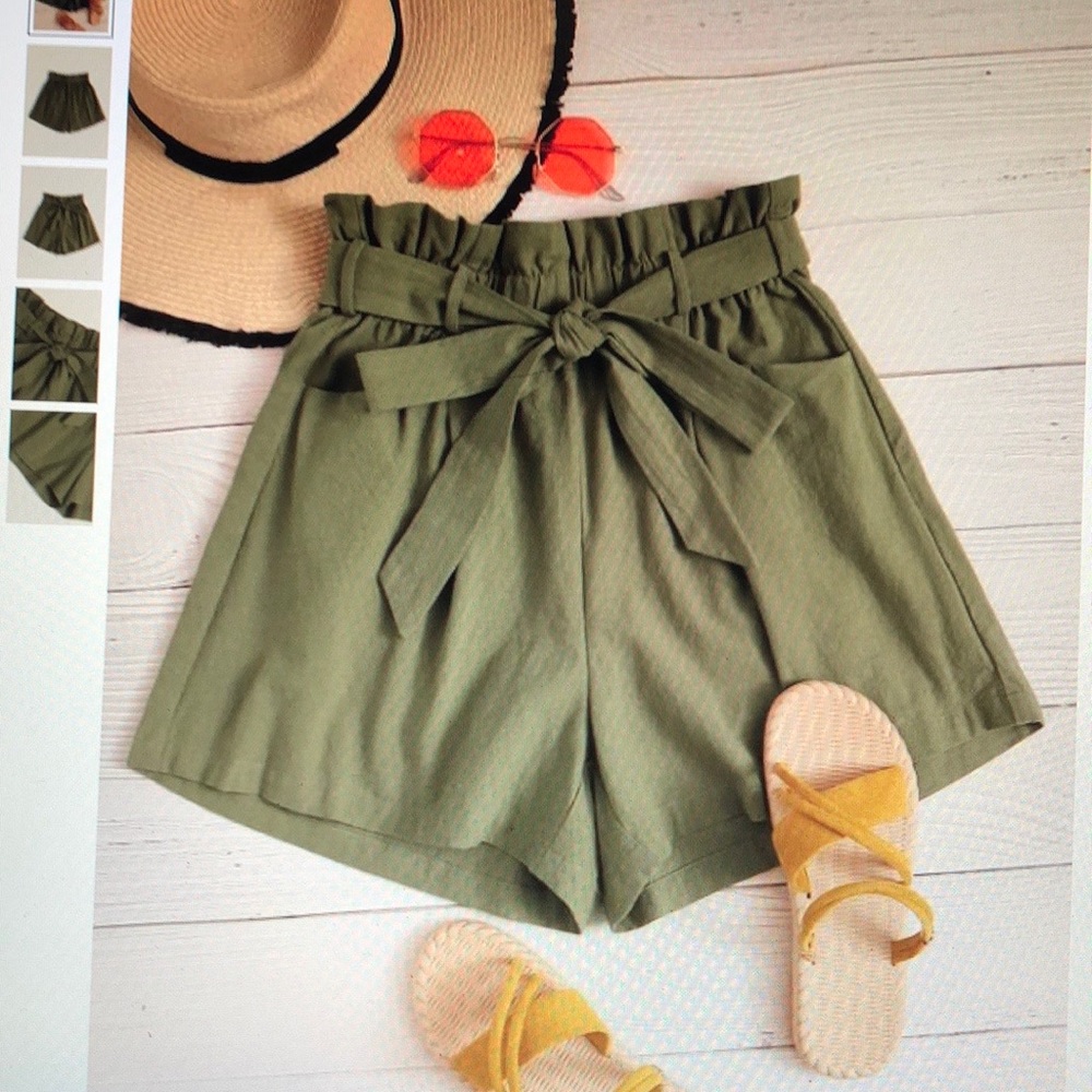 High wasted paper bag shorts!